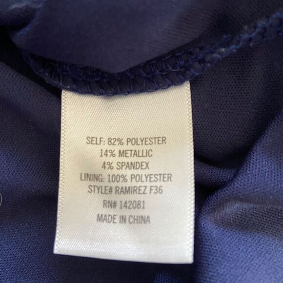 Miami Striped Knit Shift Dress Sleeveless Size M Navy Tan Pink White - Picture 3 of 9